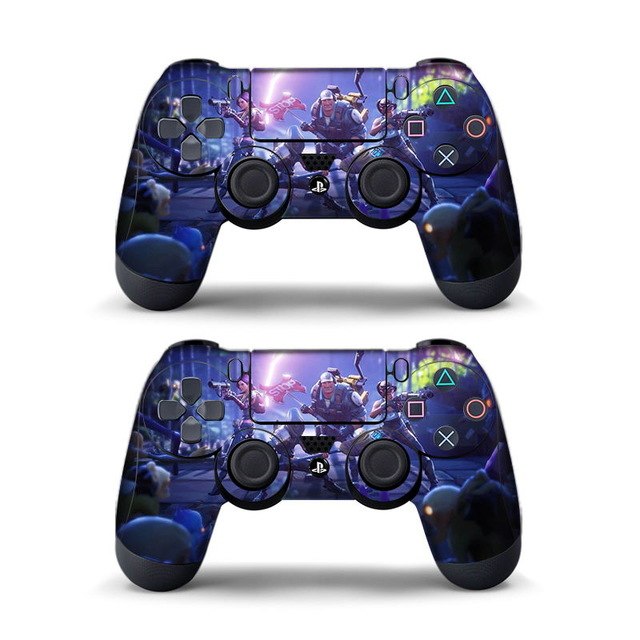 Data Frog 2Pcs For Fortress Night Sticker For Sony PlayStation4 Game Controller For PS4 Skin Stickers