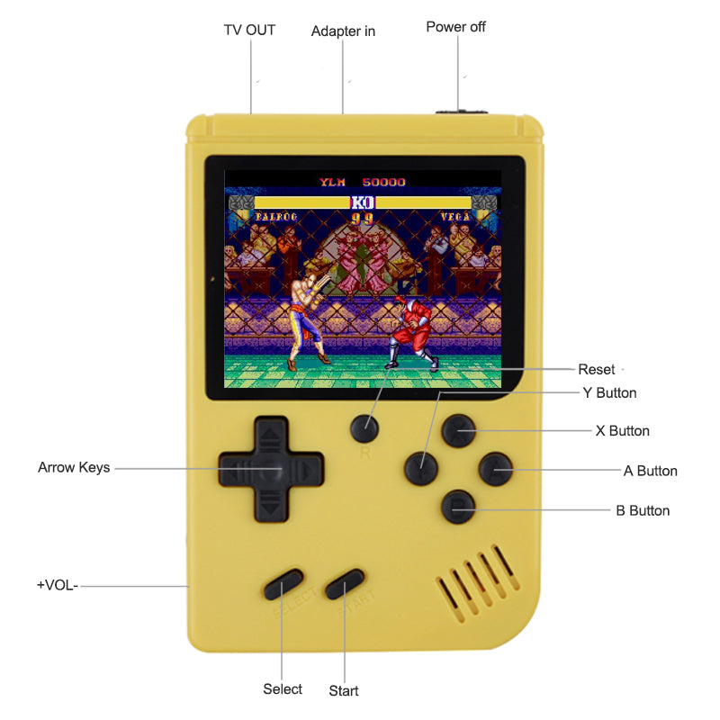 Children Retro Mini Portable Handheld Game Console Players 3.0 Inch 168 Built In Classic-FC Games Handheld Game player