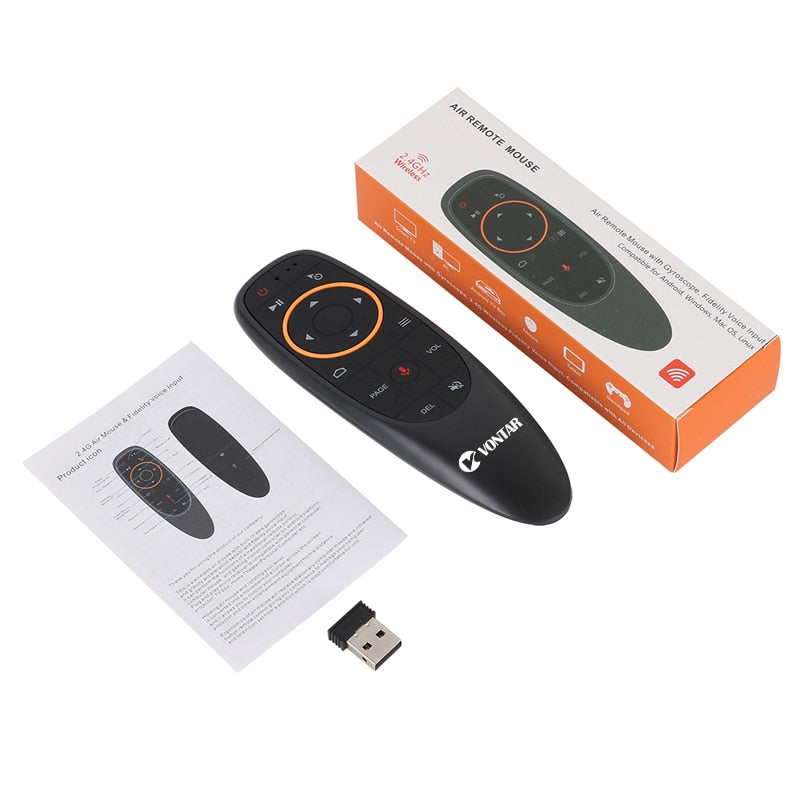 VONTAR G10 G10S Pro Voice Remote Control 2.4G Wireless Air Mouse Gyroscope IR Learning for Android tv box  HK1 H96 Max X96 mini