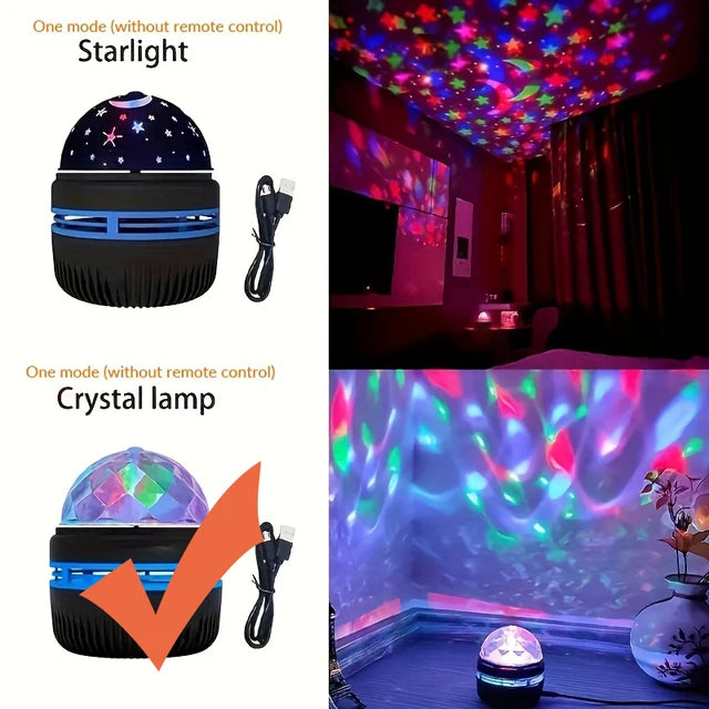 LED Water Pattern Starry Sky Light Remote Control Aurora Projection Light USB Plug-in Magic Ball Stage KTV Hotel Laser Light