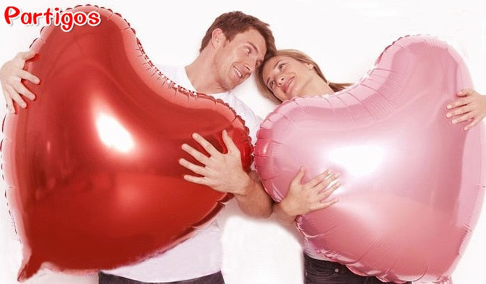 Heart balloon 75cm Red heart shape air party balloons Valentines Day wedding love decorations marriage supplies Foil balloons