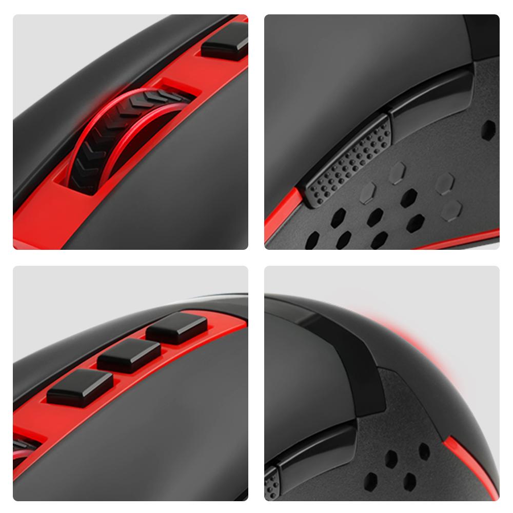 Redragon USB Wireless Gaming Mouse 4800 DPI 9 buttons ergonomic design for 2.4G desktop computer accessories  gamer lol PC