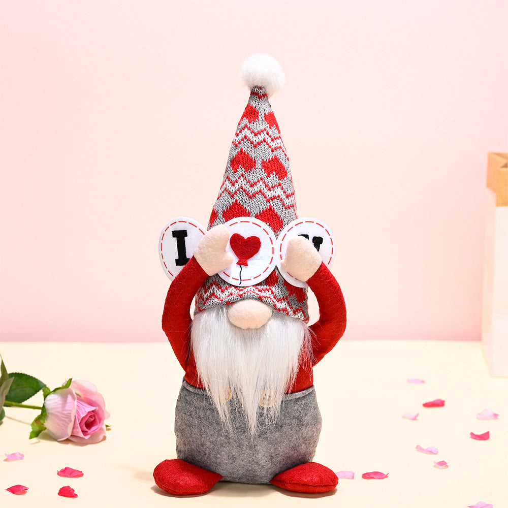 New Valentine's Day Decorations Raise Hands Faceless Doll Decoration Valentine's Day Mother's Day Doll Decoration