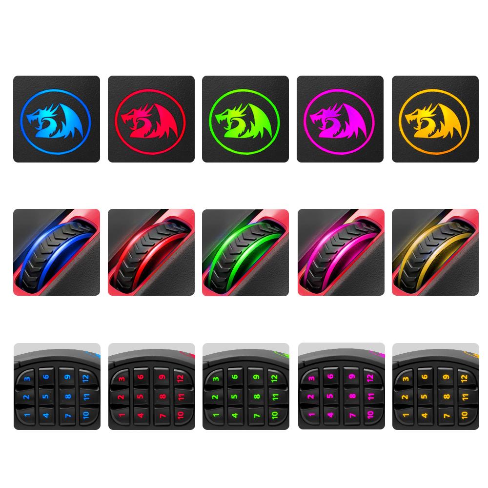 Redragon USB Gaming Mouse 16400 DPI 19 buttons ergonomic design for desktop computer accessories programmable  gamer lol PC