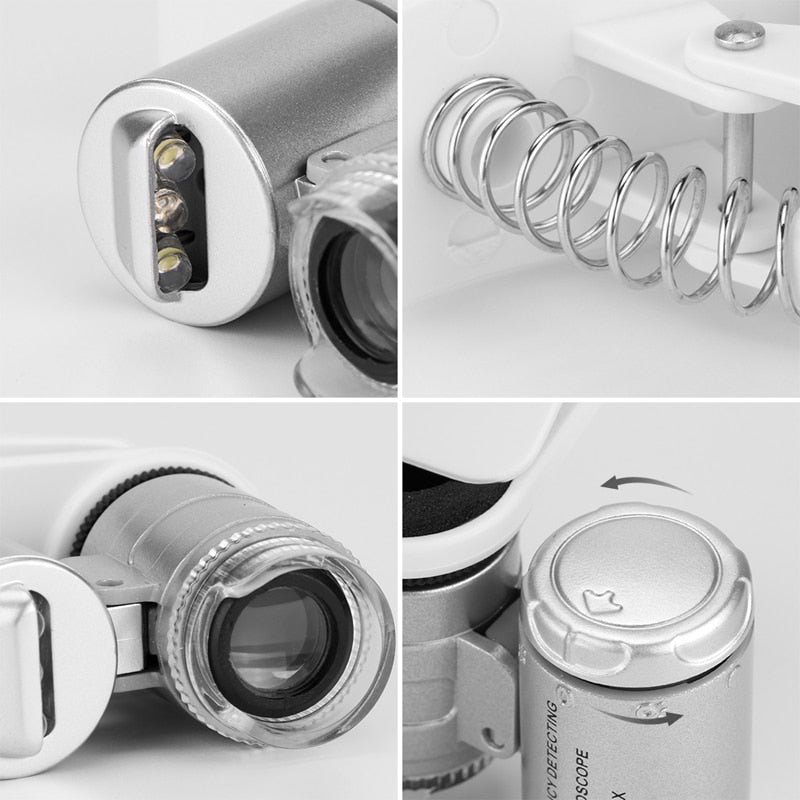 60X Optical Zoom Phone Microscope Lens Micro Phone Lens Magnifier With Clip