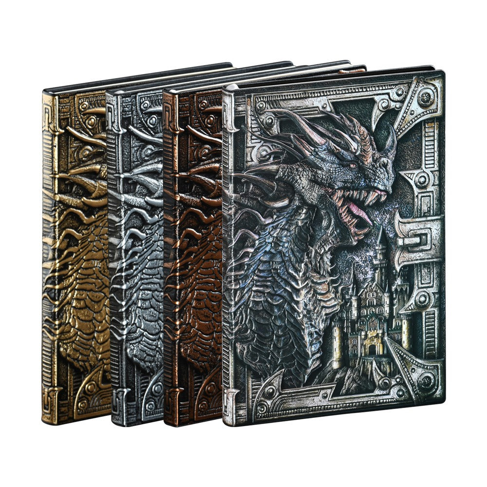 Retro Embossed Evil Dragon Notebook Metal Three-Dimensional Dinosaur European-Style Notebook