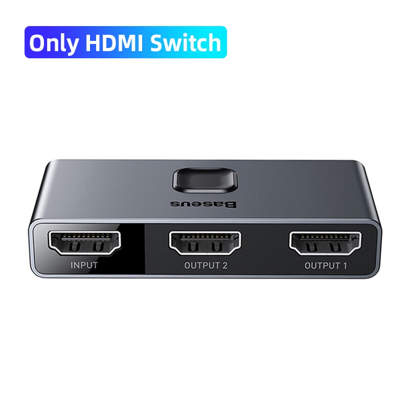 Baseus HDMI Switch 4K HDMI Switch Adapter HDMI Switch 2x1 for PS4/3 TV Box Switch HDMI Bi-Direction Switch Game TV HDMI Switcher