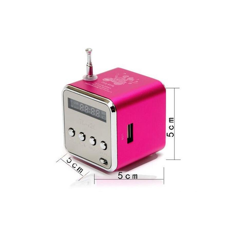 TD-V26 Portable Radio FM Micro SD/TF Music Player Digital LCD Display Mini Speaker Suitable