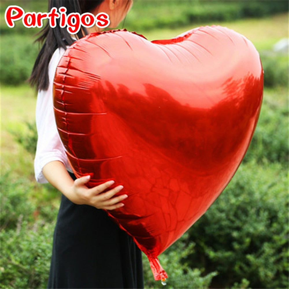 Heart balloon 75cm Red heart shape air party balloons Valentines Day wedding love decorations marriage supplies Foil balloons