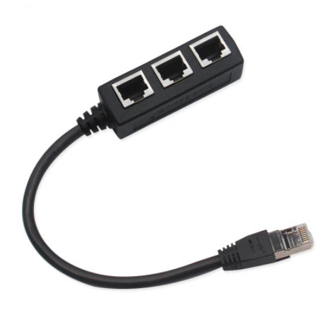 RJ45 Extension Cable One Point Three Network Cable Transfer Connection Line One Male Three Bus Network