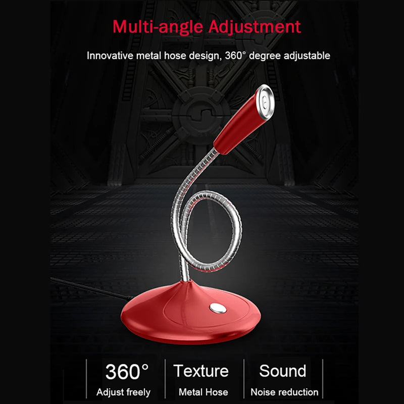 Popu Pine Computer microphone 360° adjust freely Studio Speech Microphone Gaming Chatting USB Microphone Desktop PC Laptop