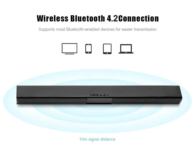 20W TV Sound Bar Wired and Wireless Bluetooth Home Surround SoundBar for PC Theater TV Speaker