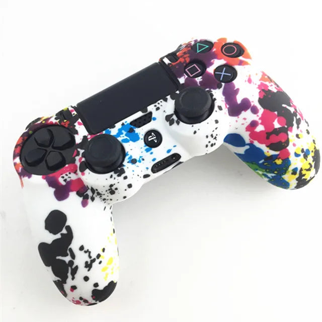 PS4 Accessories Silicone Gel Guards sleeve Skin Grips Cover Case Caps For Playstation 4 PS4 Pro Slim Durable Camouflage Camo